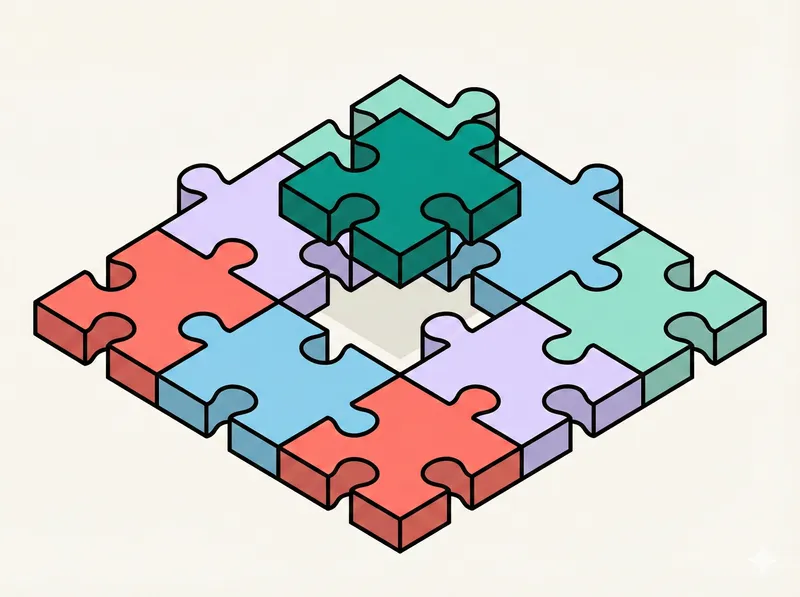 Puzzle swap illustration